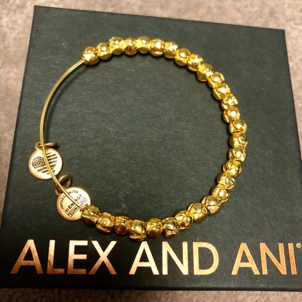 Alex and Ani Gold Traveler Bead Bangle
